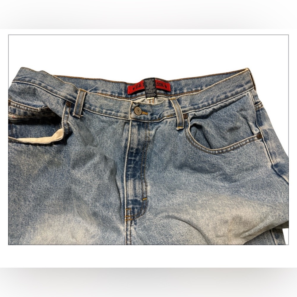 US Polo Assn Men's Faded Jeans 38x30 Straight Leg
